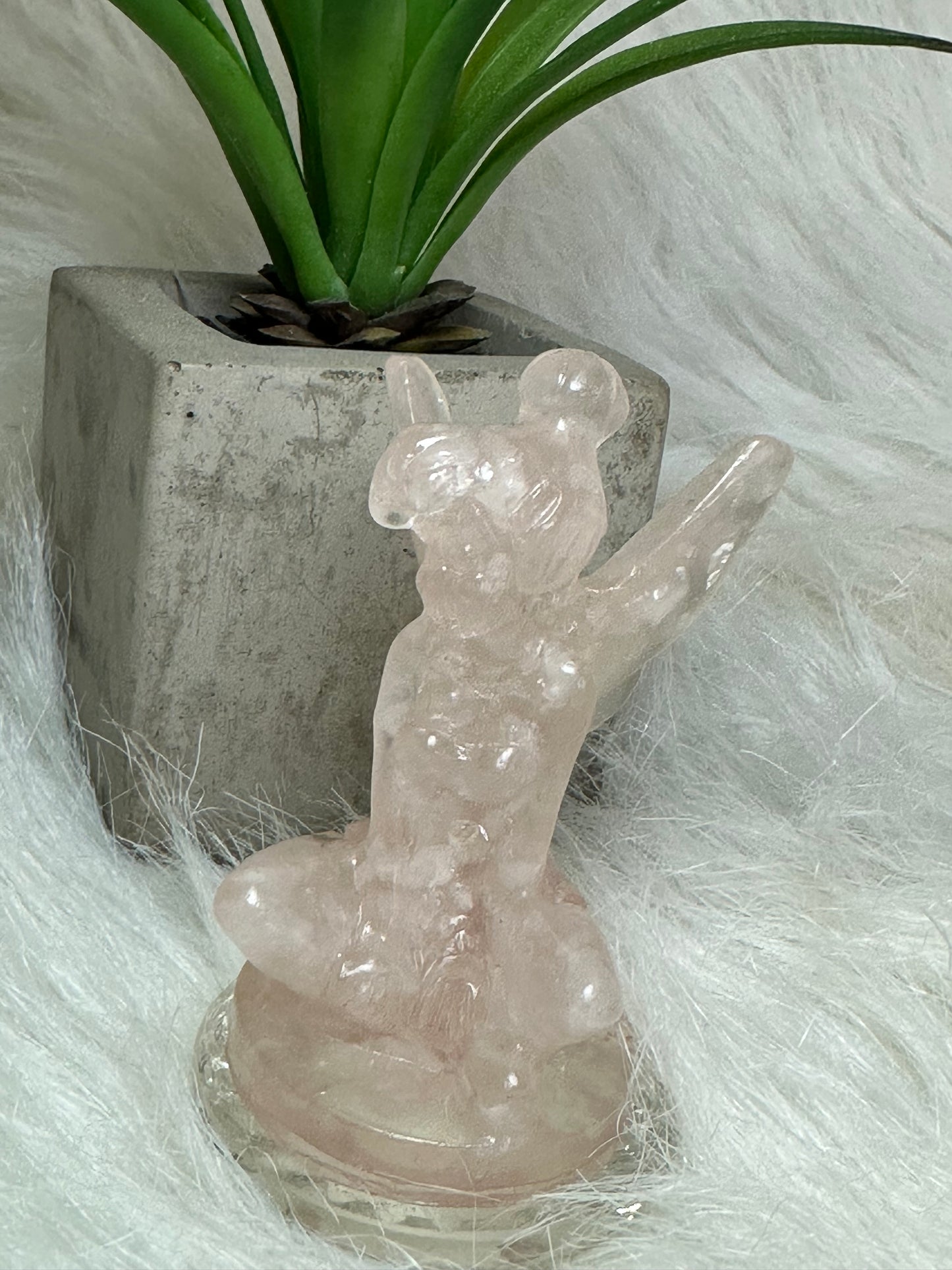 Rose Quartz Tinkerbell in resin