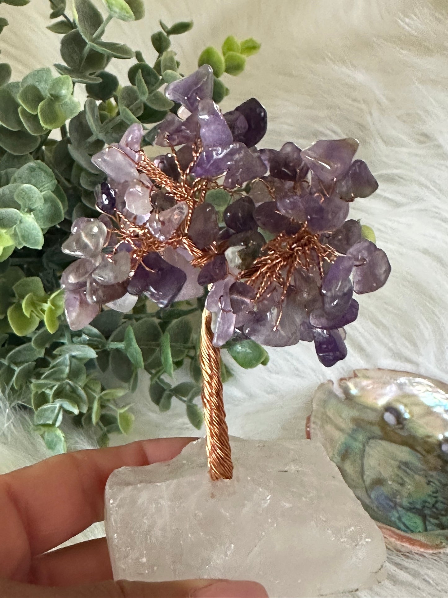 Amethyst Tree w/clear quartz base