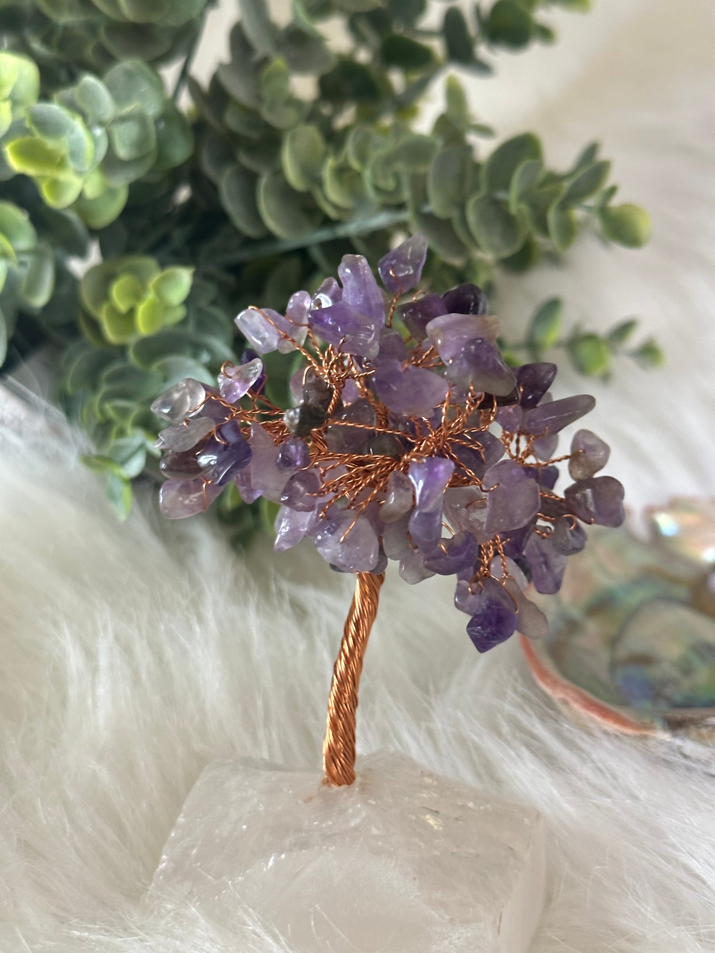 Amethyst Tree w/clear quartz base