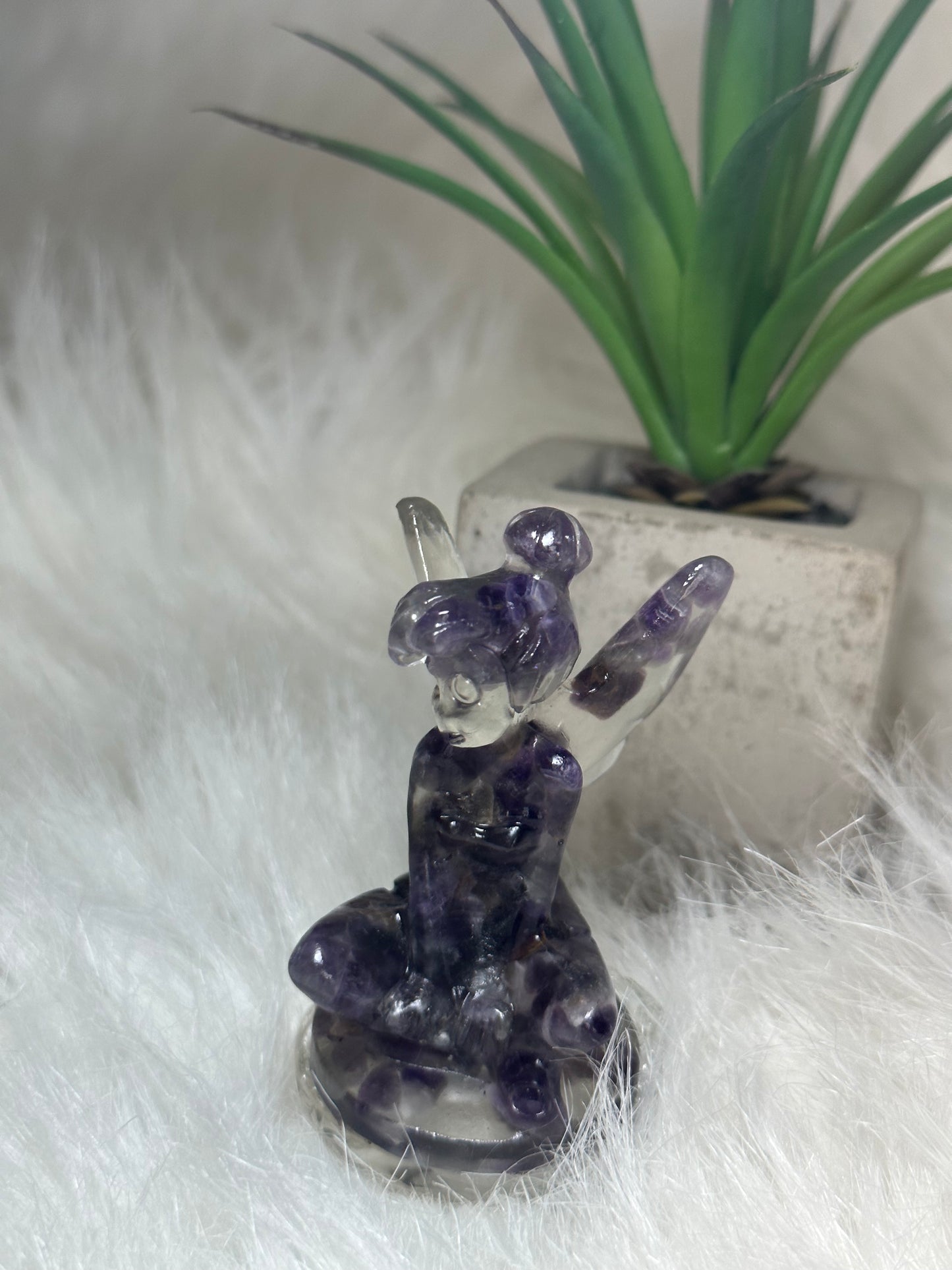 Amethyst Tinkerbell in resin