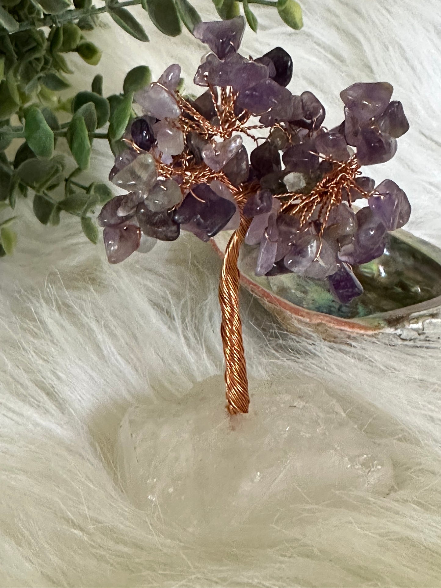 Amethyst Tree w/clear quartz base