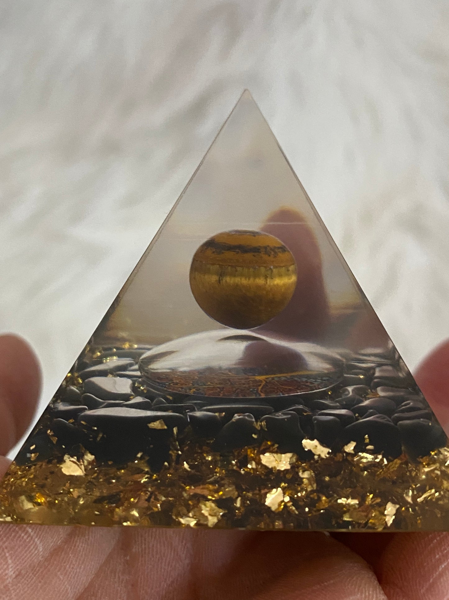 Resin with Crystal Pyramid