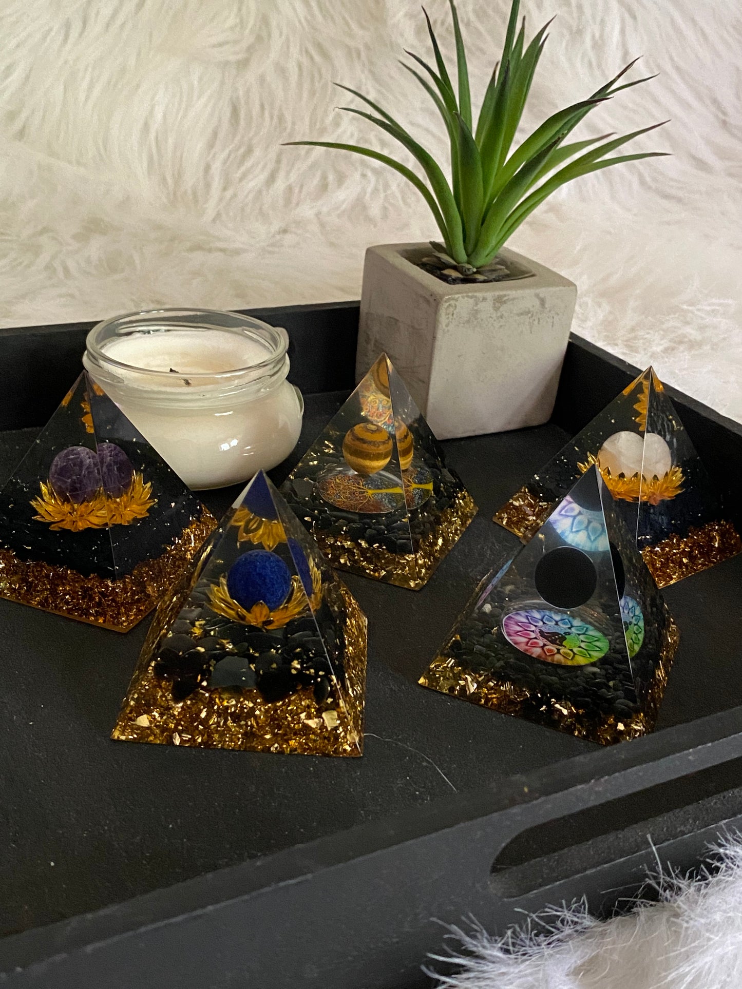 Resin with Crystal Pyramid