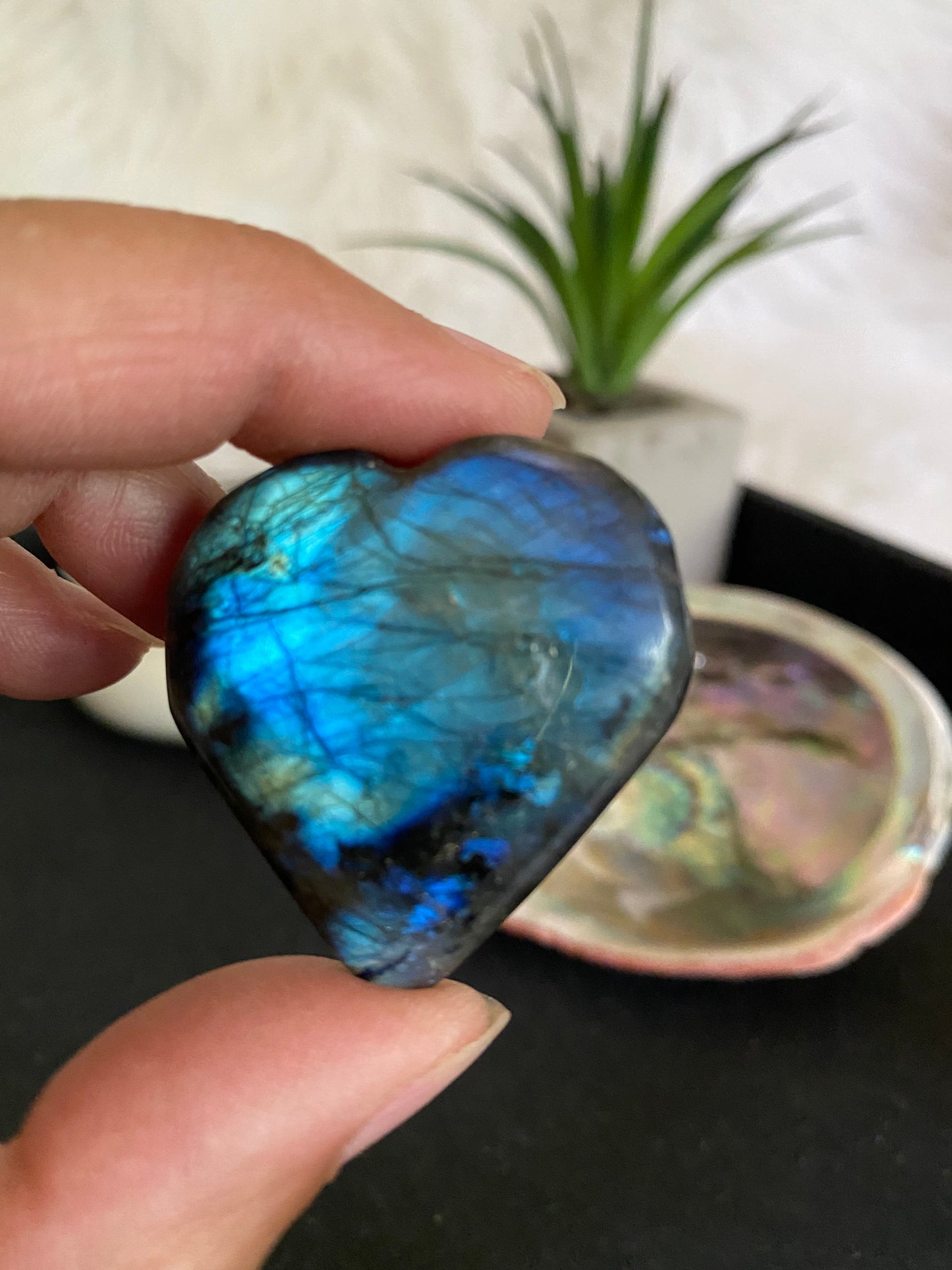 Labradorite Heart