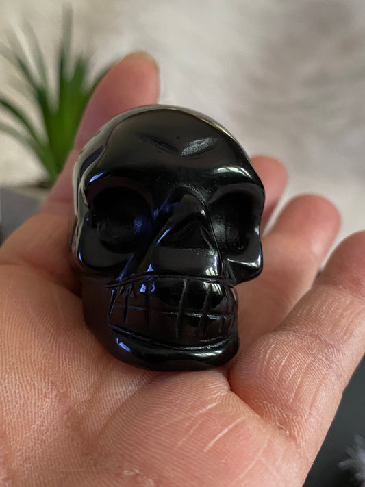 Black Obsidian Skull