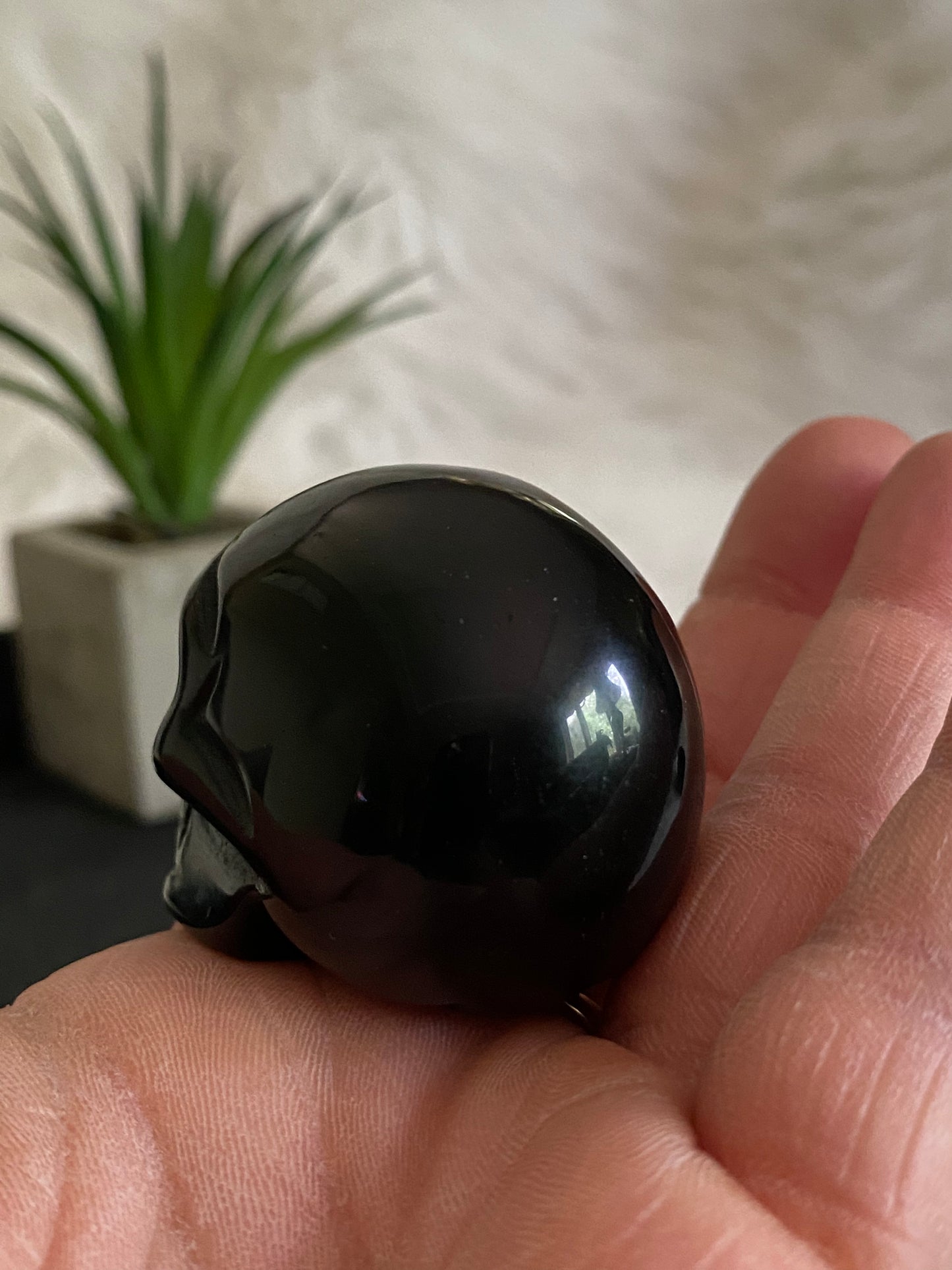 Black Obsidian Skull