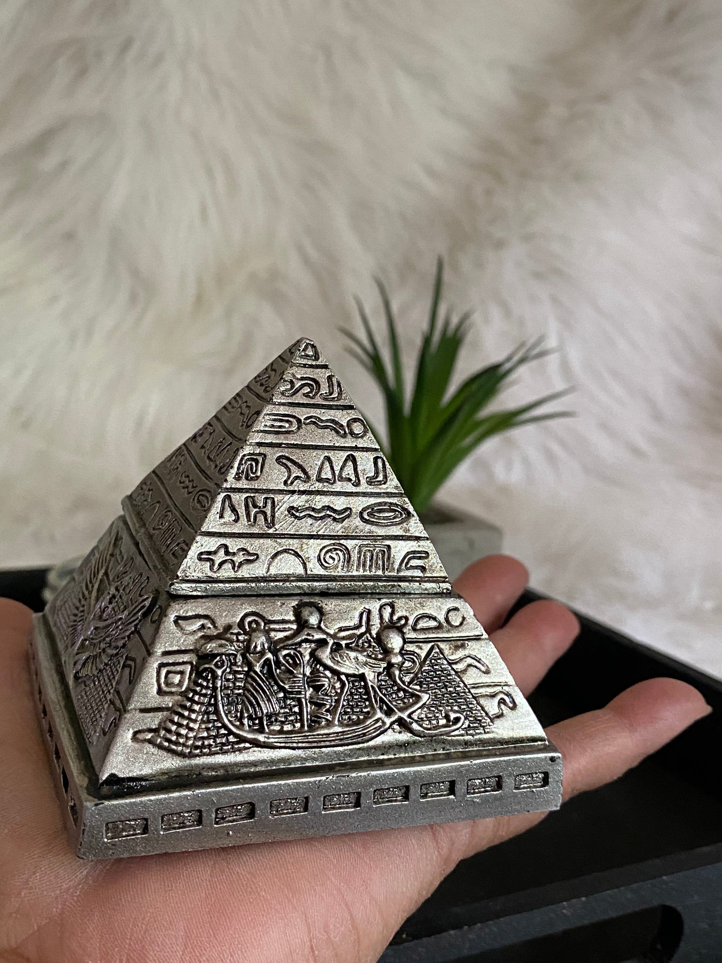 Pyramid - Resin with Pyrite tumble Keepsake