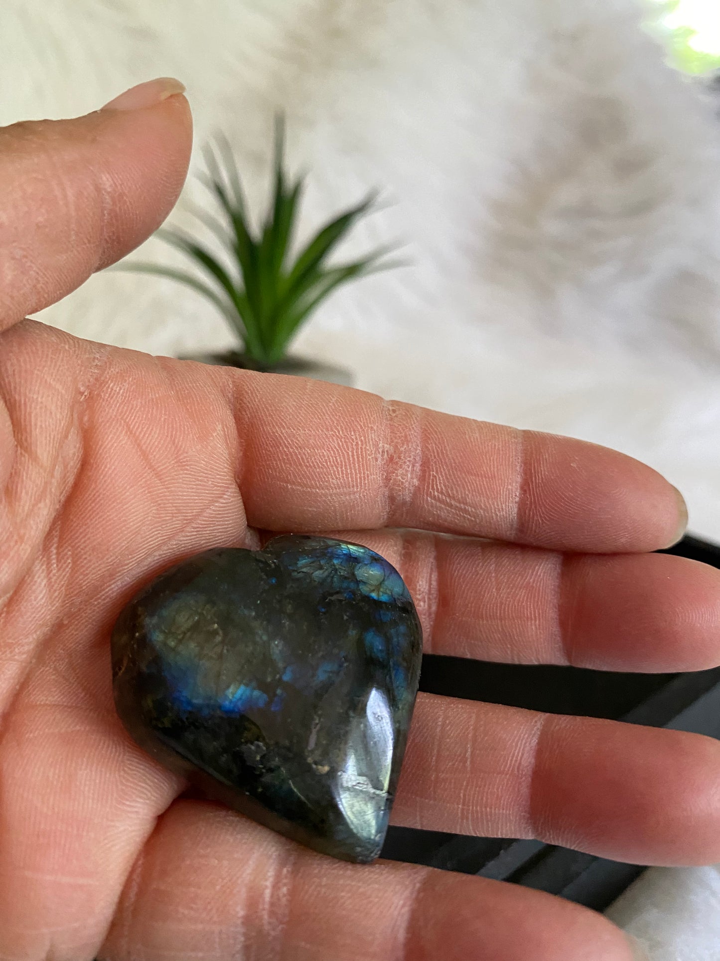 Labradorite Heart