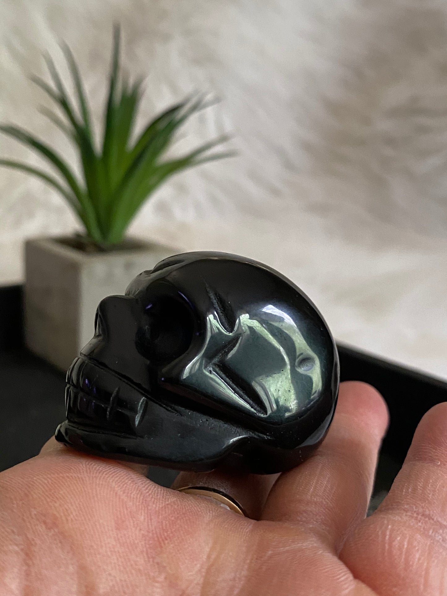 Black Obsidian Skull