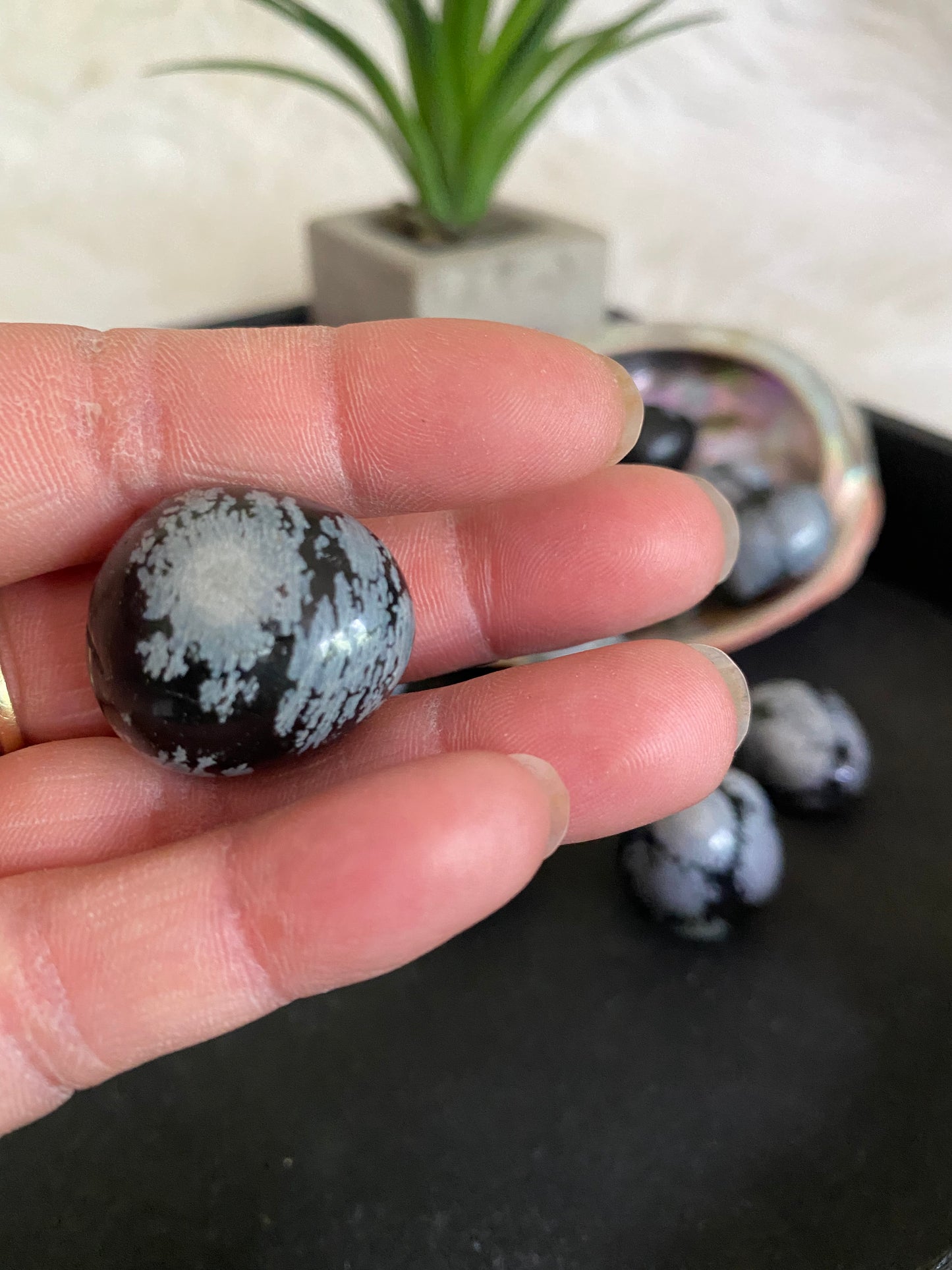 Snowflake Obsidian Tumbles (mix n match all tumbles 3 for $10)