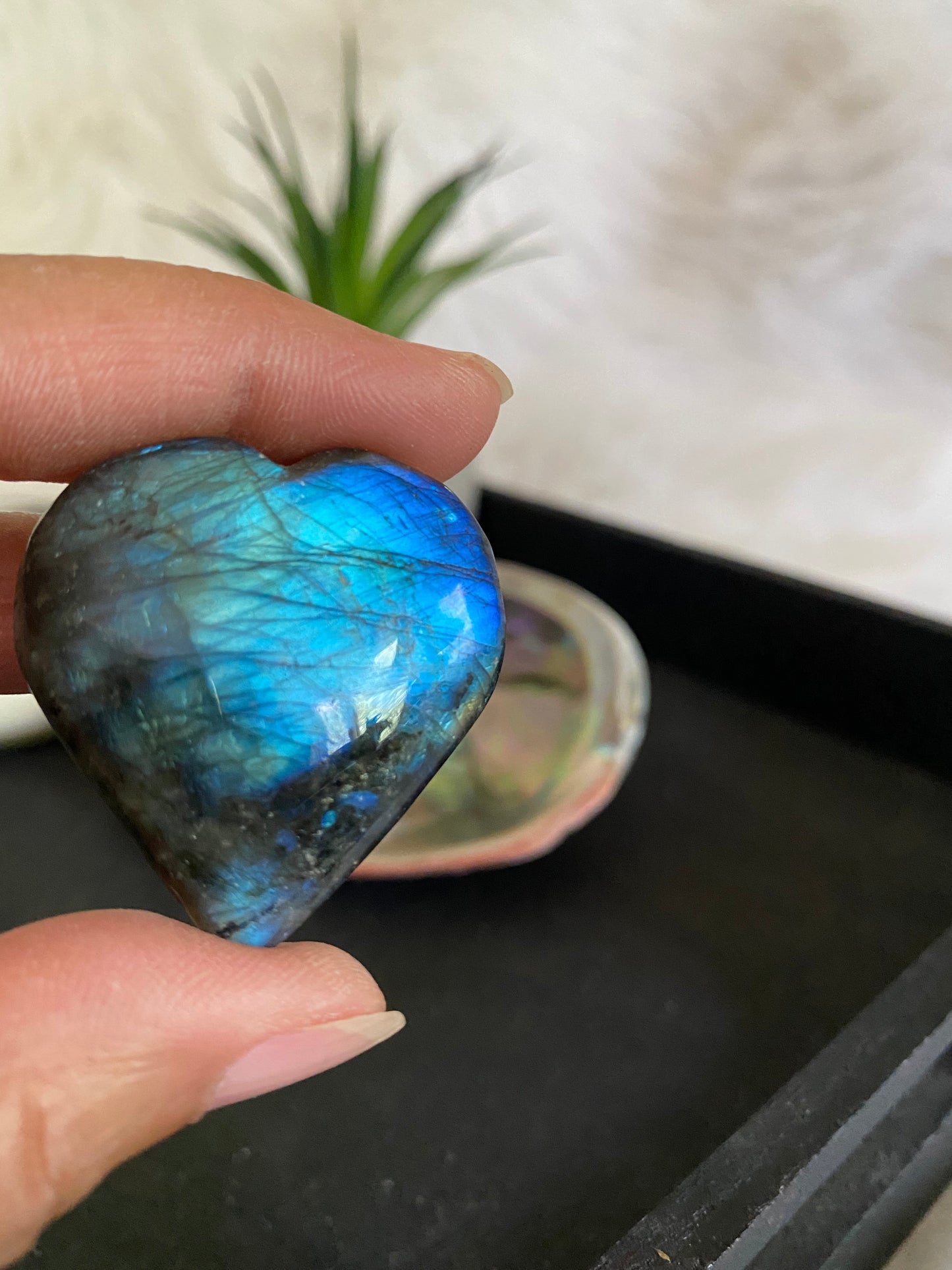 Labradorite Heart