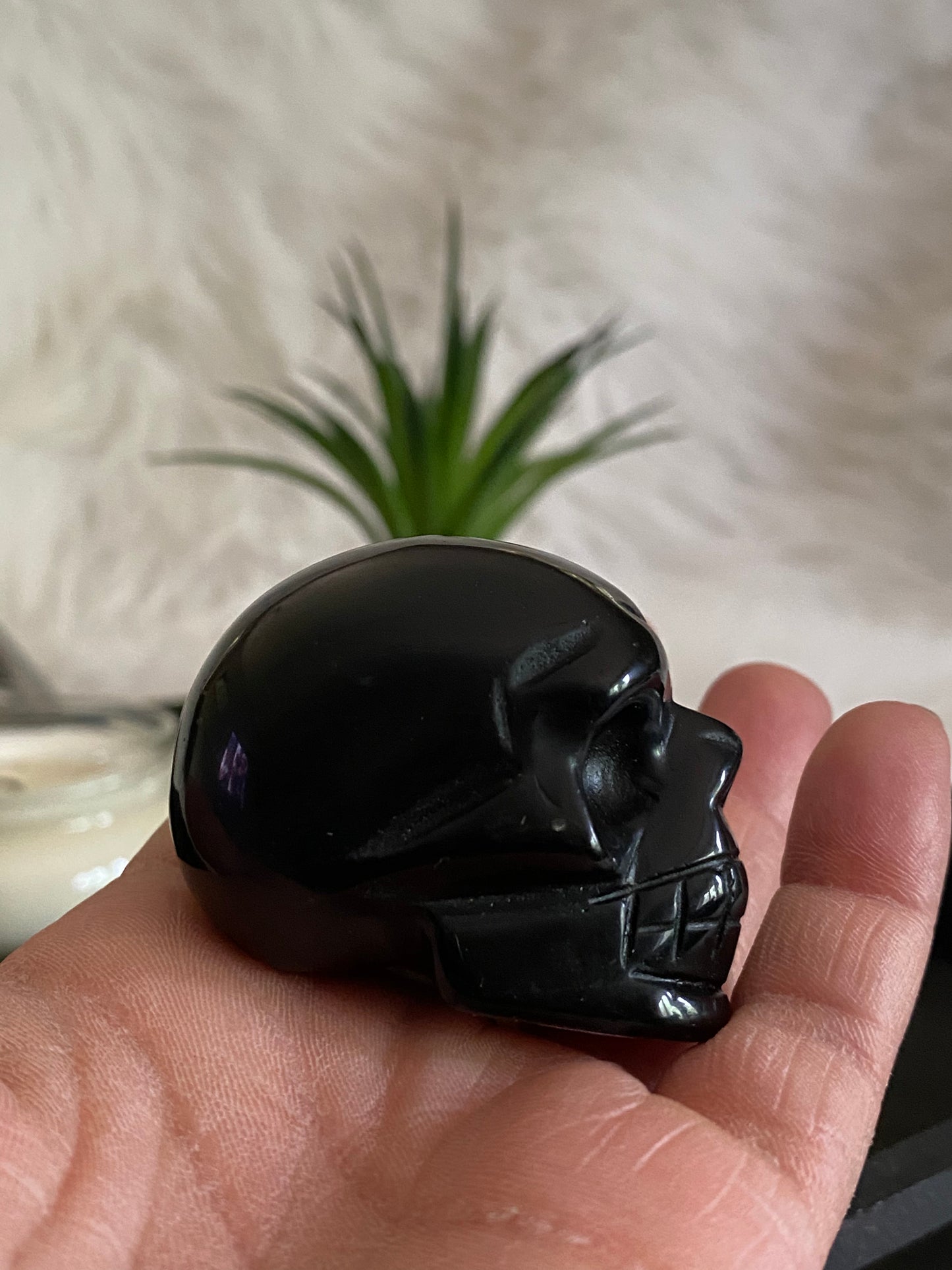 Black Obsidian Skull