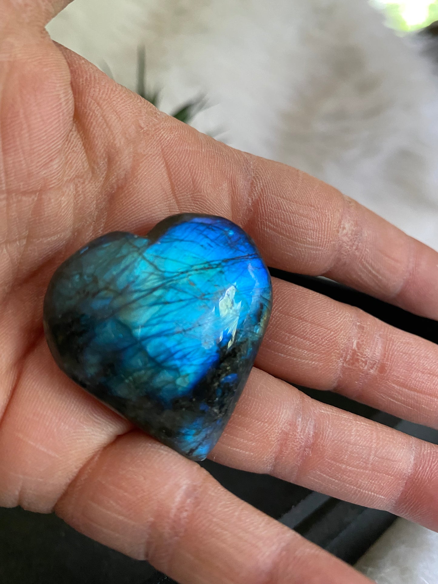 Labradorite Heart