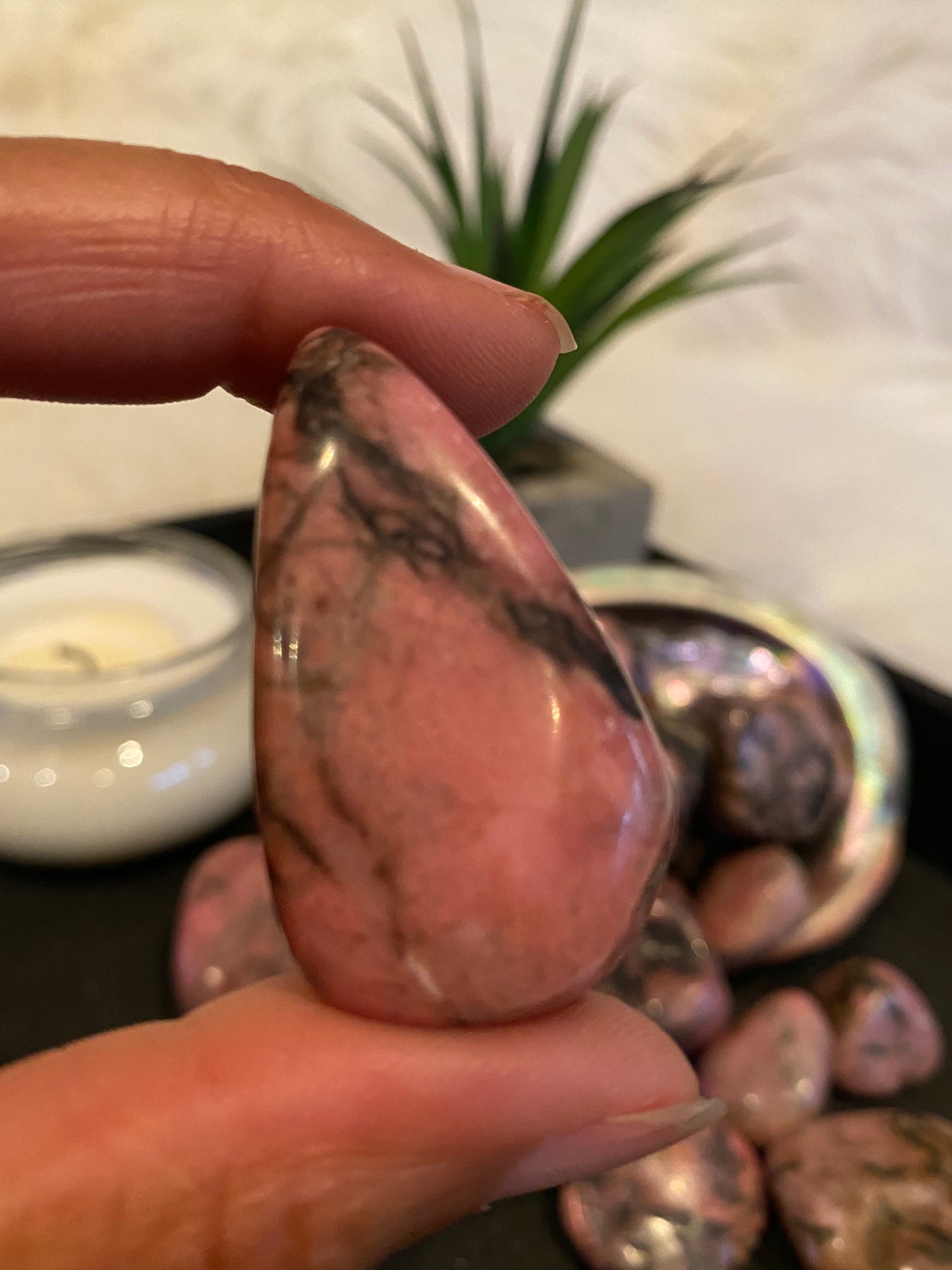 Rhodonite Tumbles (mix n match all tumbles 3 for $10)