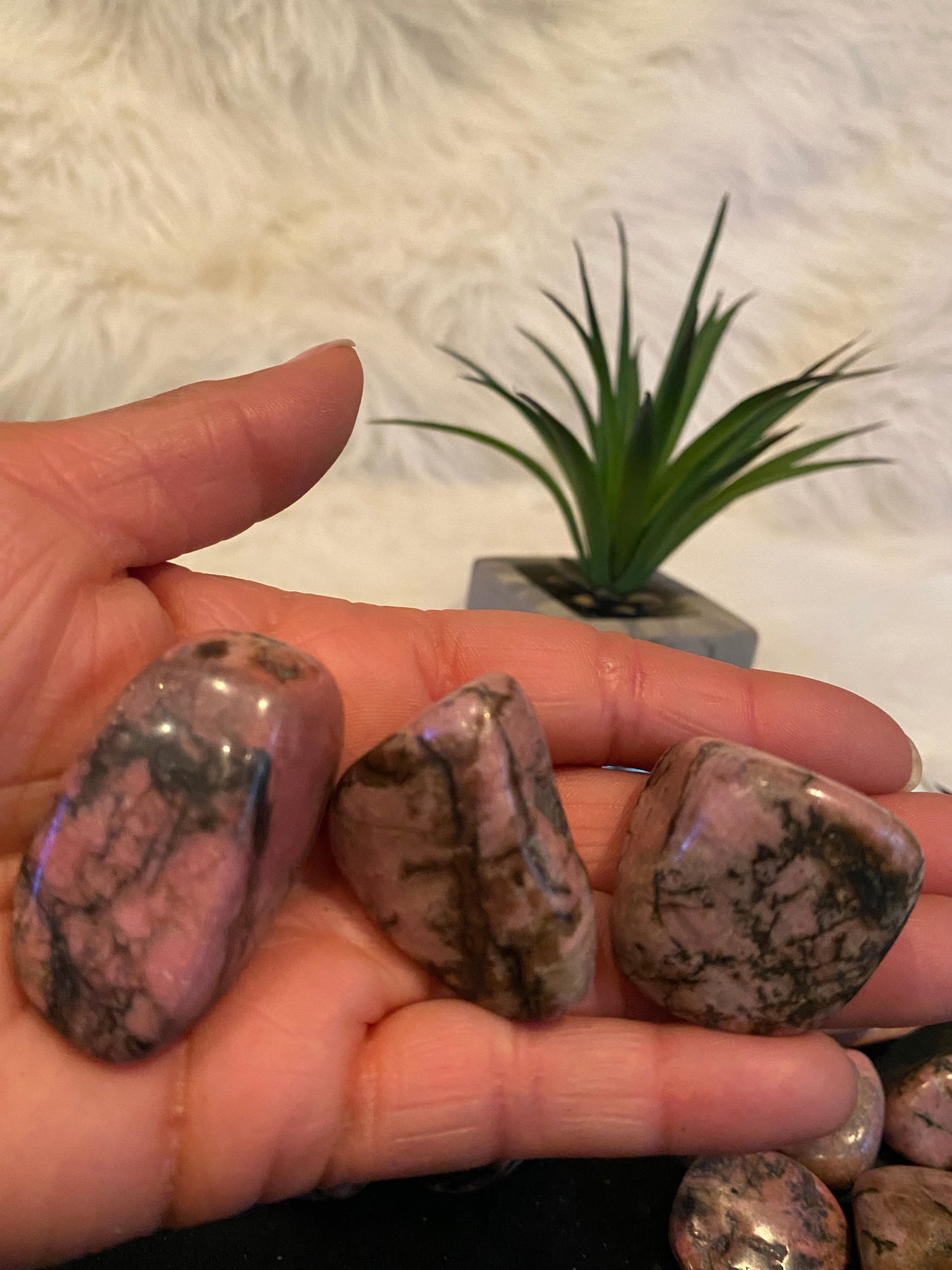 Rhodonite Tumbles (mix n match all tumbles 3 for $10)